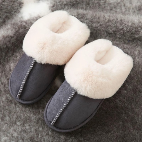 Slip On Fleece Slippers Memory Foam Cushion Warm and Cozy New - Picture 6 of 6